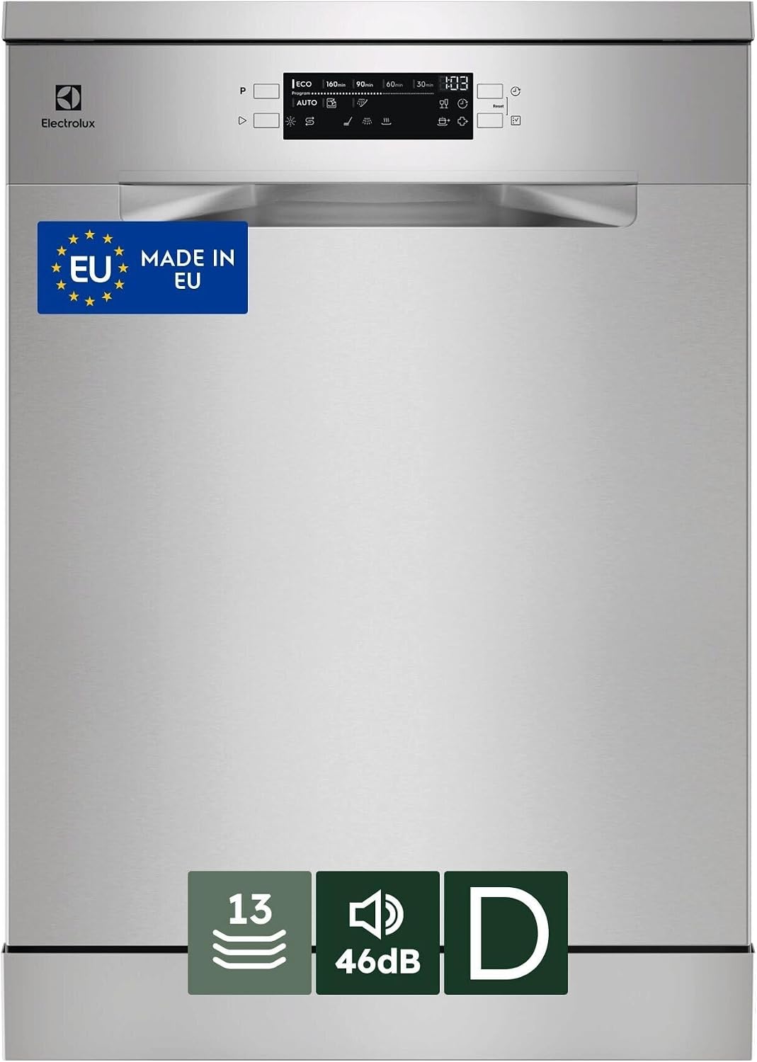 Electrolux ESA47300SX lavastoviglie - 14 coperti con AirDry 300 e lavaggio rapido - AutoSense QuickLift MachineCare e filtro rimovibile - 59,8 x 62,2 x 85 cm 46 dB