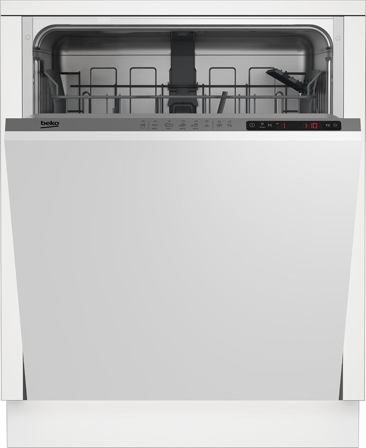 Beko BDIN25320 lavastoviglie da incasso - 13 coperti con struttura in acciaio inox - Mezzo carico flessibile InnerClean e avvio ritardato - Bianca a scomparsa totale peso 37 kg