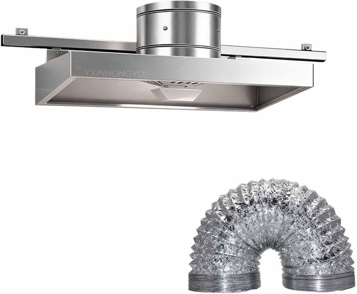 YXINHONGYUE ventilatore estrattore 7 pollici - Velocità 2800 giri min con tubo e pista scorrevole - Struttura in metallo a basso rumore per cucina - Alimentazione 220 V