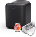 Klarstein SparkIce macchina per ghiaccio - Produzione 15 kg in 24 ore con cubetti in circa 6 minuti - Due dimensioni e touchpad - Autopulente nera con paletta