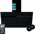 KKT KOLBE STYLE8005SMAO Cappa aspirante 80 cm - Flusso aria 782 m3 h - WiFi touch e spegnimento automatico - Acciaio inox vetro nero con illuminazione LED RGBW