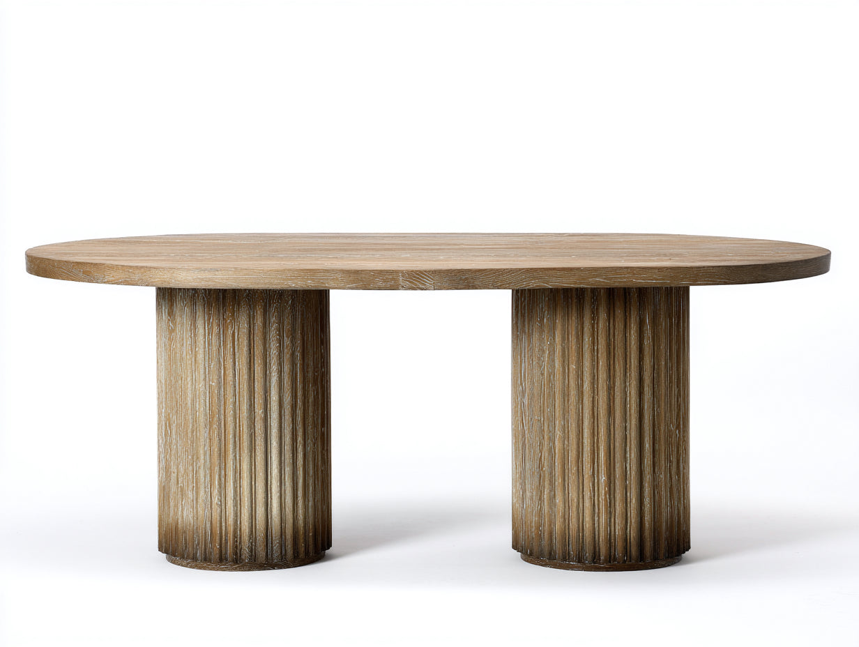 Tavolo da giardino-Legno-228x108x76 cm-Quercia chiara-Contemporaneo