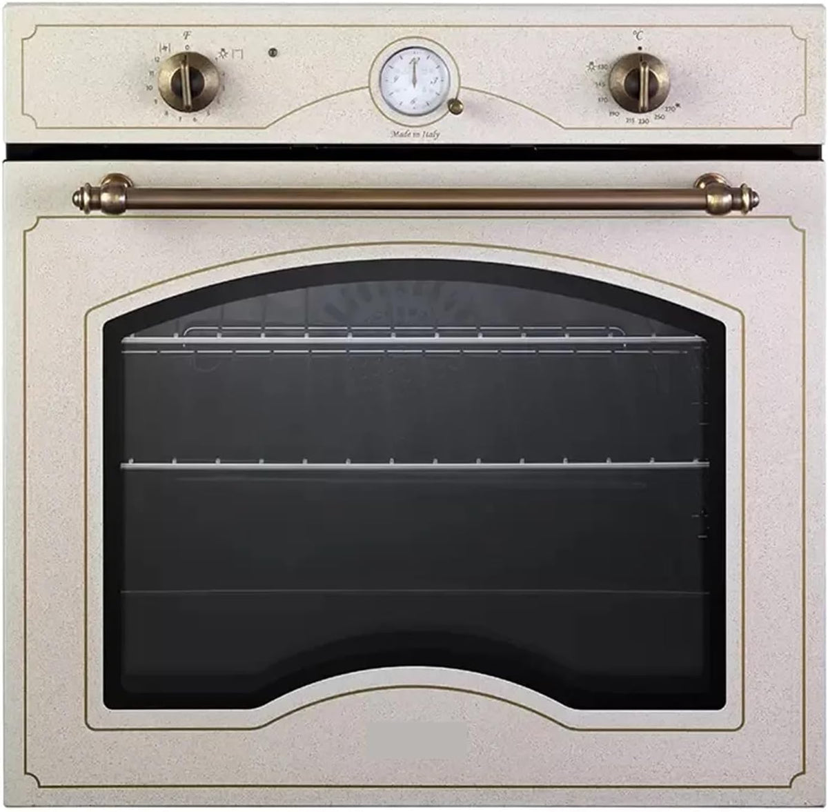 CGV9LAV - Forno a gas multifunzione da incasso 71 L Classe A - Cottura a convezione - Finitura avena per cucina domestica