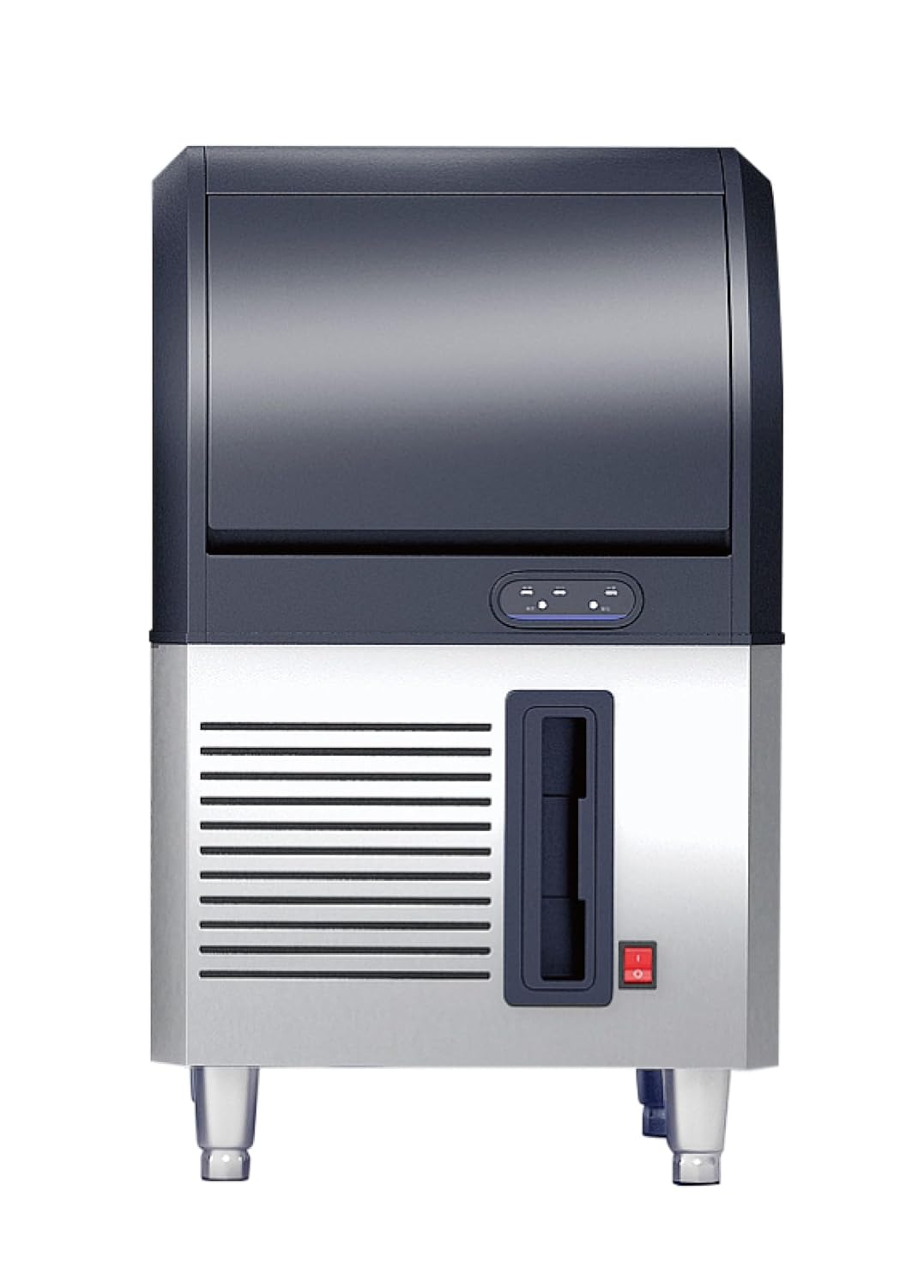 Macchina per ghiaccio commerciale 35 kg in 24 ore - Cubetti pieni con raffreddamento ad aria - Capacità raccolta 12 kg - 300 W 230 V 51 x 58 x 78 cm