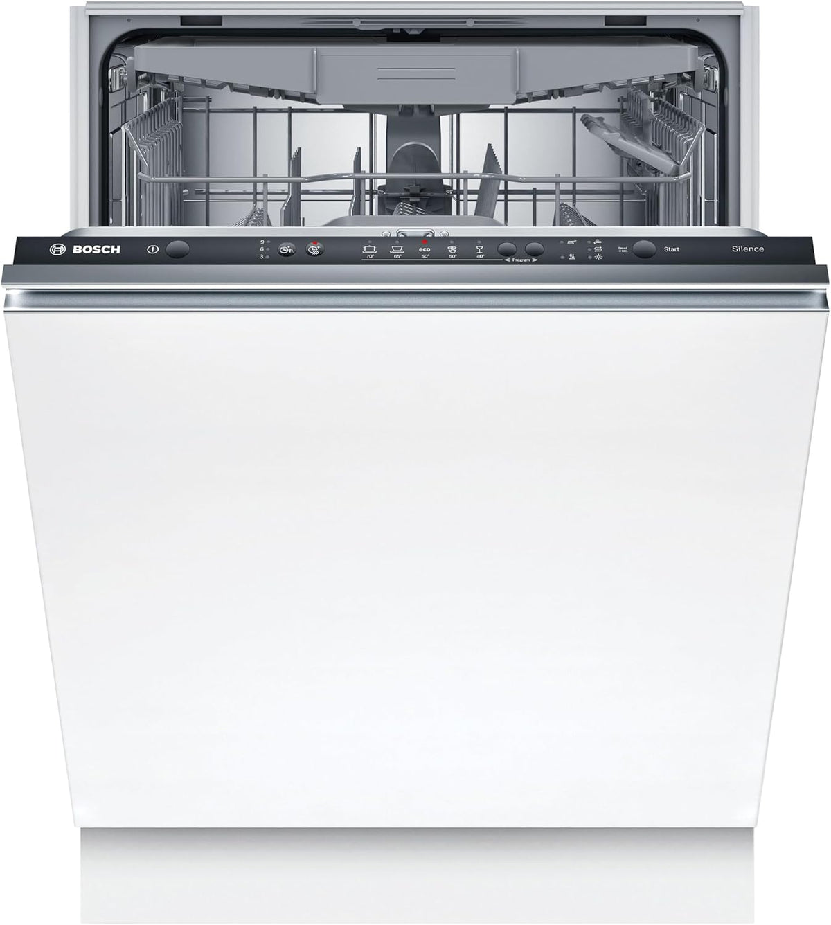 Bosch SMV25EX02E Serie 2 lavastoviglie da incasso - 13 coperti con terzo cestello e struttura in acciaio inox - InfoLight EcoDosage e AquaStop - 59 x 55 x 81 cm 48 dB