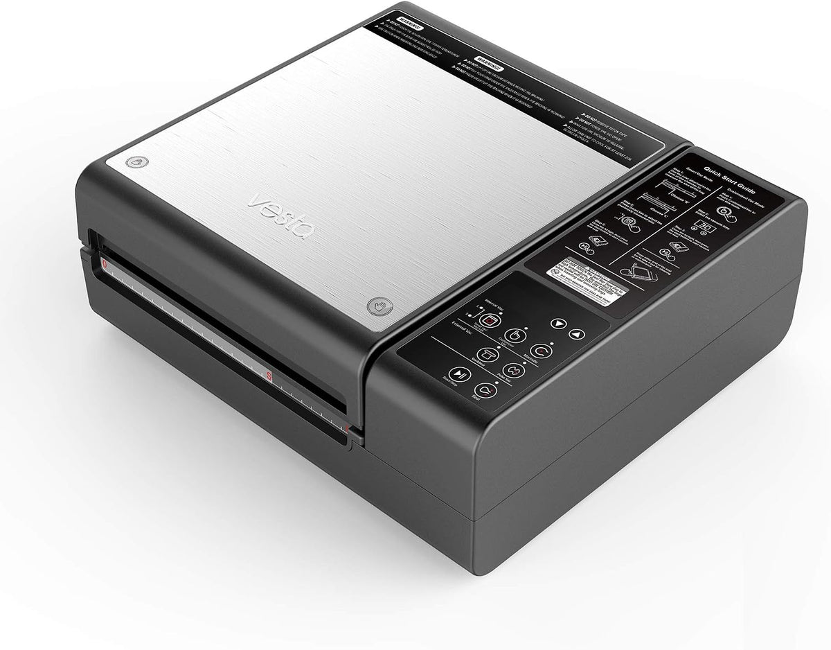 Vesta Precision Chamber Vac Elite macchina sottovuoto 2 in 1 - Camera per alimenti ricchi di liquidi - Sottovuoto esterno SmartVac e marinatura rapida - Nero acciaio inox peso 7,94 kg