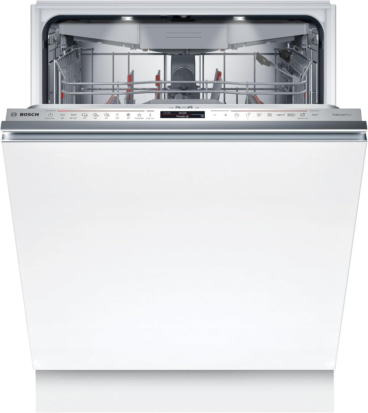 Bosch SMV8ECX01E Serie 8 lavastoviglie smart - 14 coperti con struttura in acciaio inox - EcoSilence Drive cestelli personalizzabili e indicatore a pavimento - 59,8 x 55 x 81,5 cm 42 dB