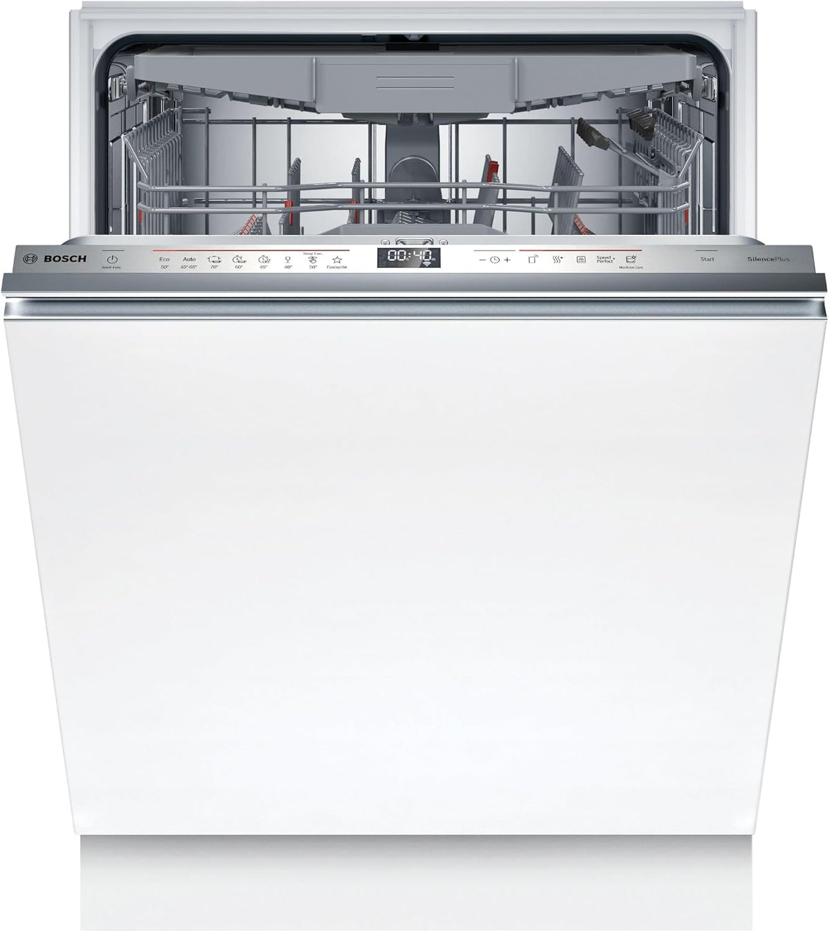 Bosch SMH6ECX12E Serie 6 Lavastoviglie da incasso 14 coperti - Scomparsa totale 60 cm con EcoSilence Drive - Home Connect Extra Clean Zone e VarioHinge - 42 dB con luce laterale
