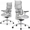 SIHOO Doro S100 - Sedia ergonomica da ufficio bianca - Supporto lombare dinamico doppio e schienale regolabile su cinque livelli - Braccioli 4D e reclinazione 135 gradi