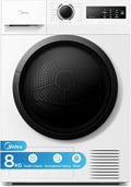 Midea MD11EH80D asciugatrice - Pompa di calore 8 kg con 15 programmi - Asciugatura veloce e Wool Refresh - Bianca 60 x 60 x 85 cm a libera installazione