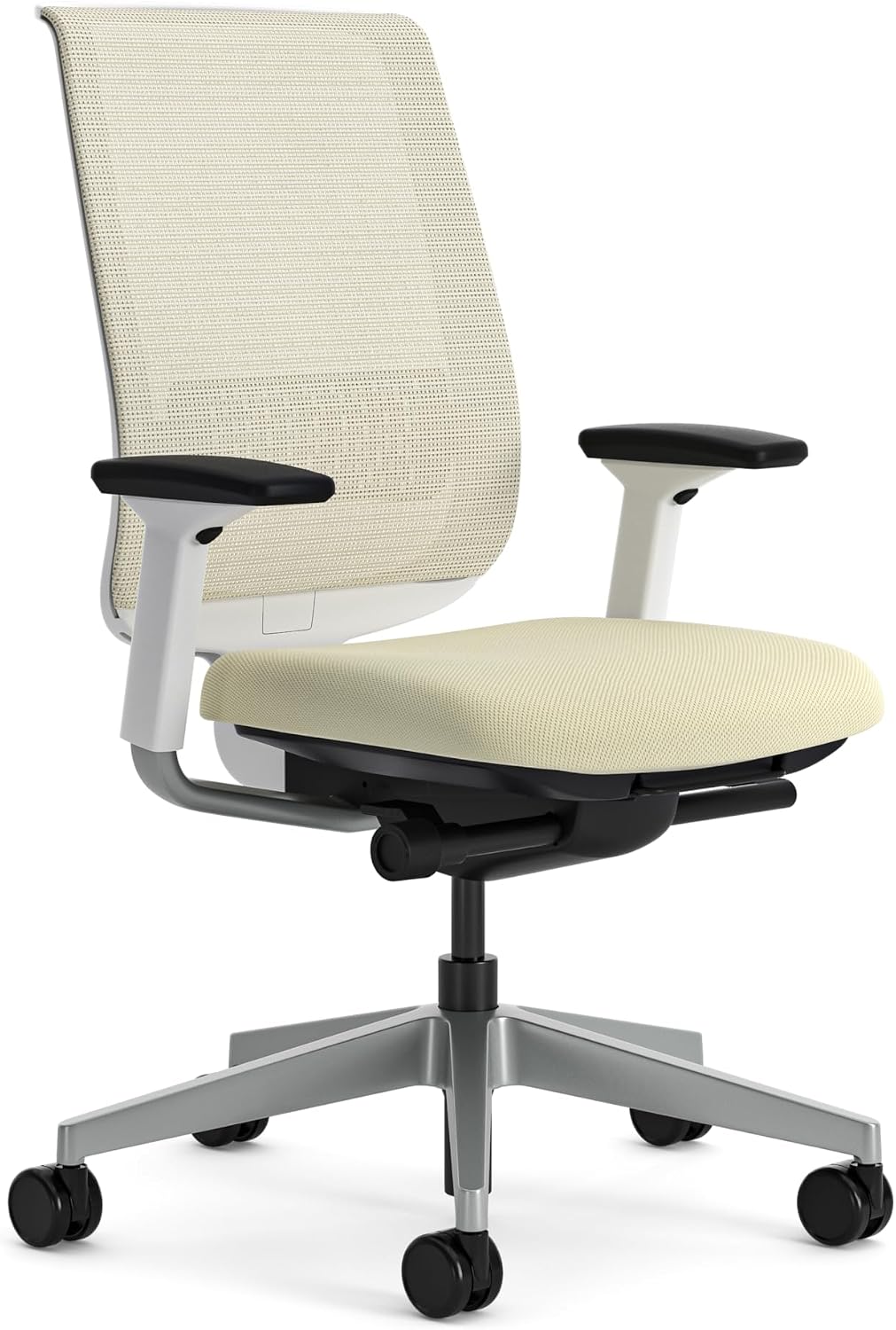 Steelcase Reply Air sedia ufficio ergonomica - Supporto lombare regolabile per lavoro quotidiano - Braccioli regolabili in altezza - Beige prodotta in Europa 58,5 x 66 x 100,5 cm