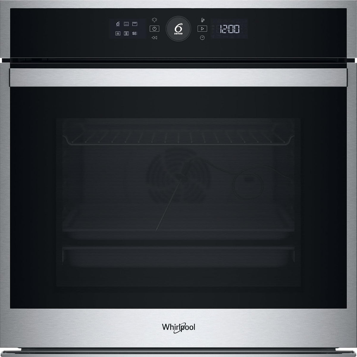 Whirlpool WOI4S8PPM1SX - Forno elettrico multifunzione da incasso - Dimensioni 597 x 595 x 564 mm - Finitura argento con sistema di riscaldamento a conduzione