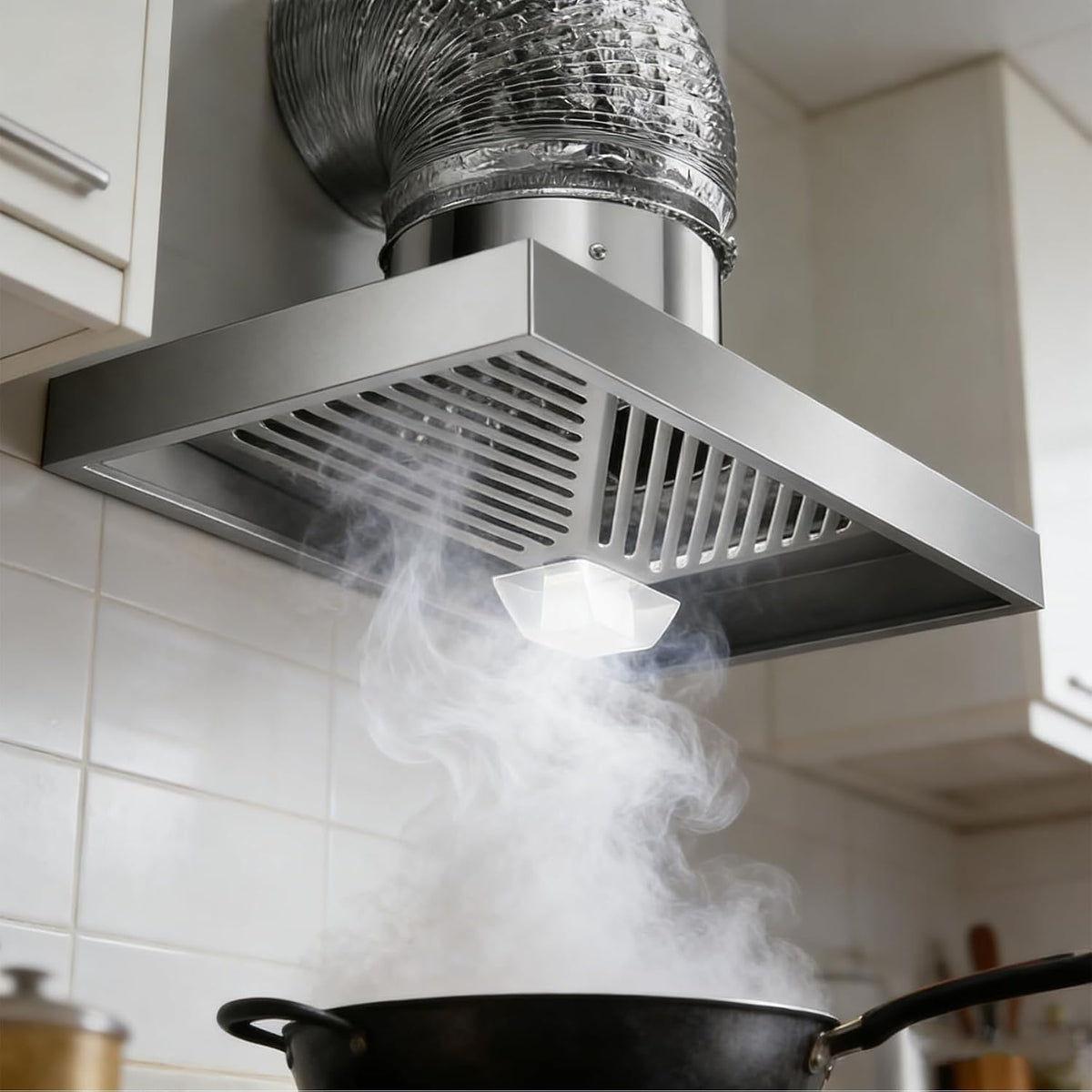 BAOJUHUIKANG Cappa aspirante 2800 giri min - Struttura in acciaio inox 220 V con illuminazione - Tubo ventilazione da 3 m - Ventilatore di scarico per cucina domestica