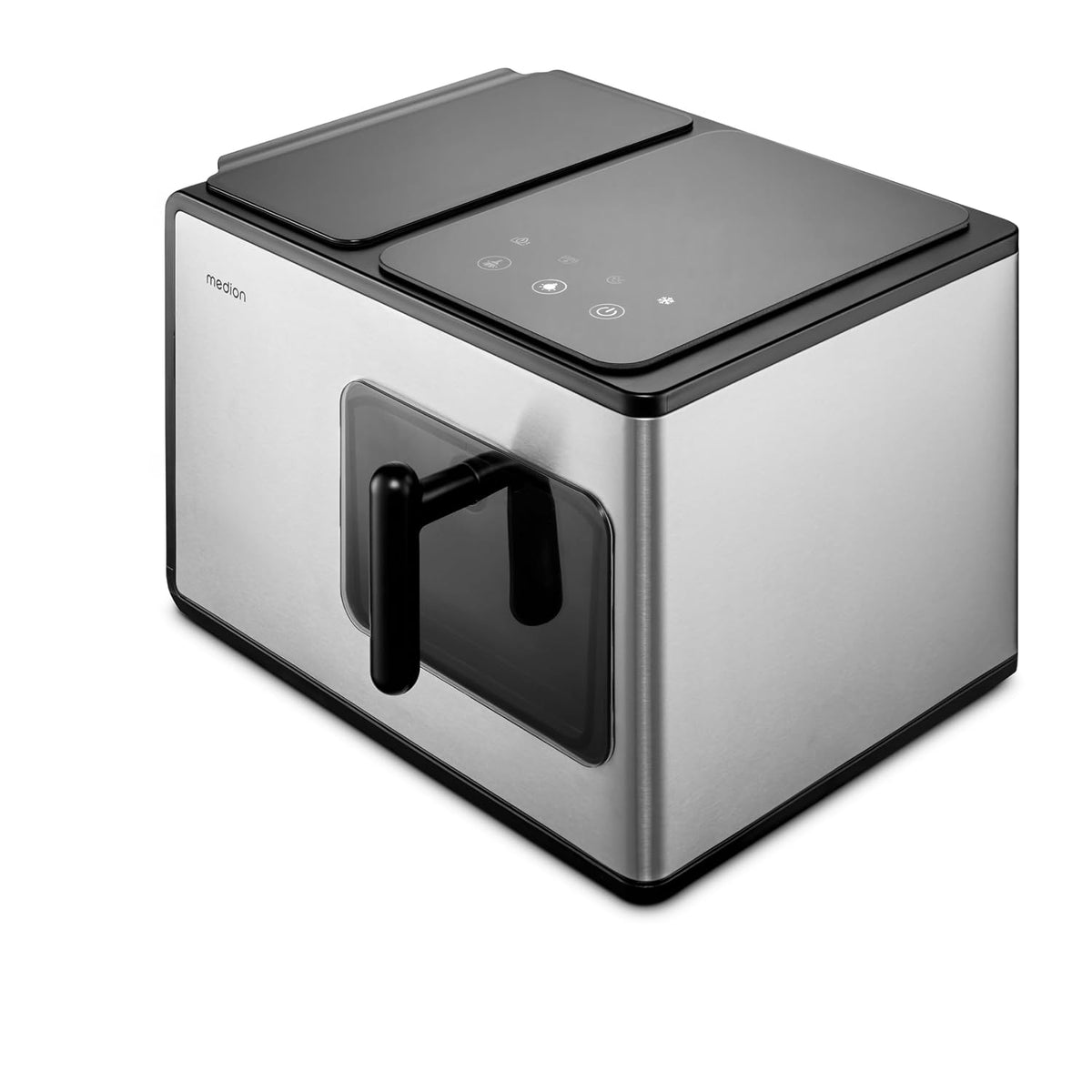 MEDION MD 11960 - Macchina per cubetti di ghiaccio fino a 15 kg - Serbatoio acqua da 2 L e potenza 150 W - Ghiaccio a pezzetti per bevande e cocktail