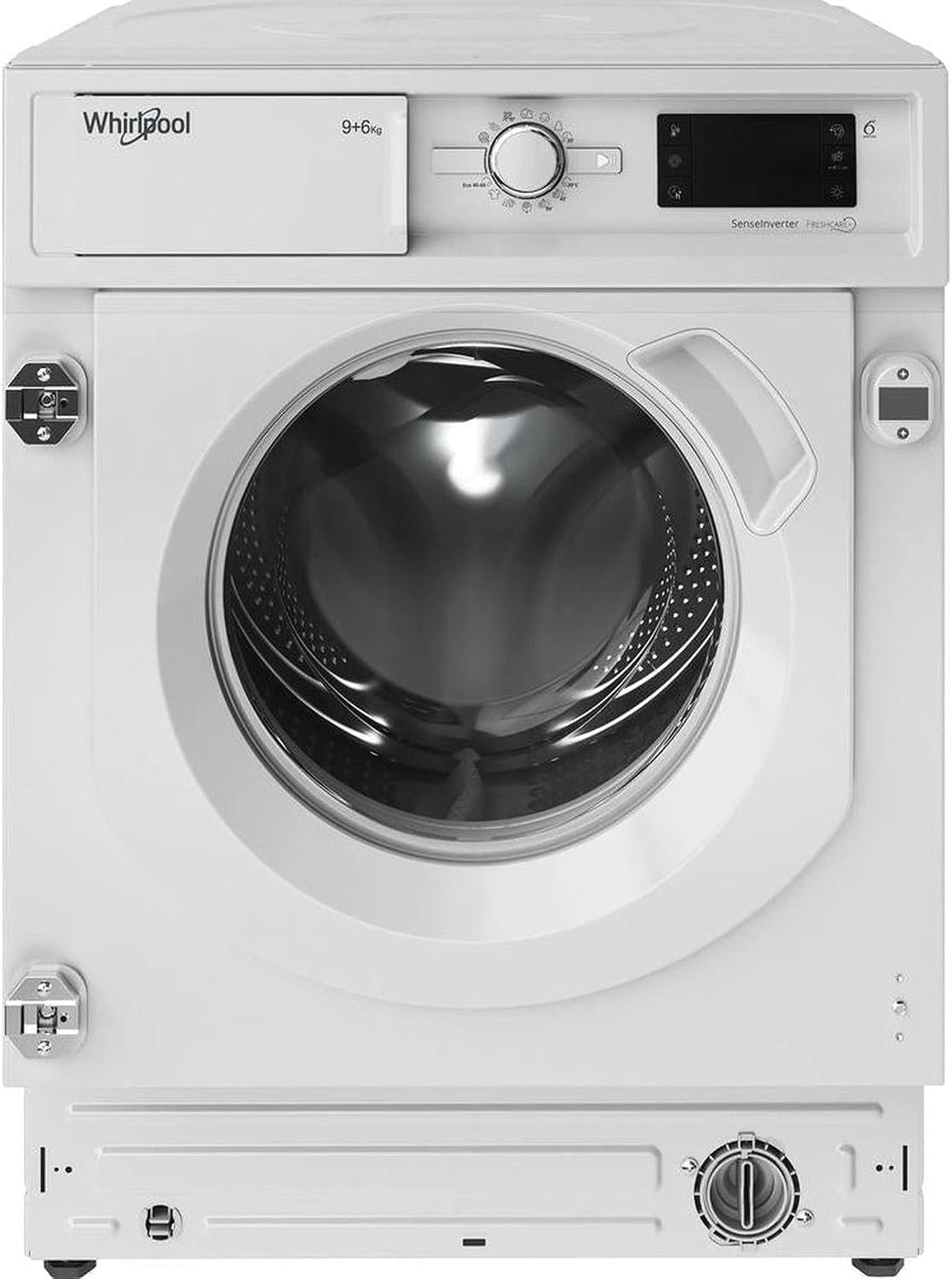 Whirlpool BI WMWG 91485 EU Lavasciuga da incasso - Carica frontale 1400 giri Classe D - FreshCare Plus Wash and Dry e motore Inverter - Bianca con controllo a manopola