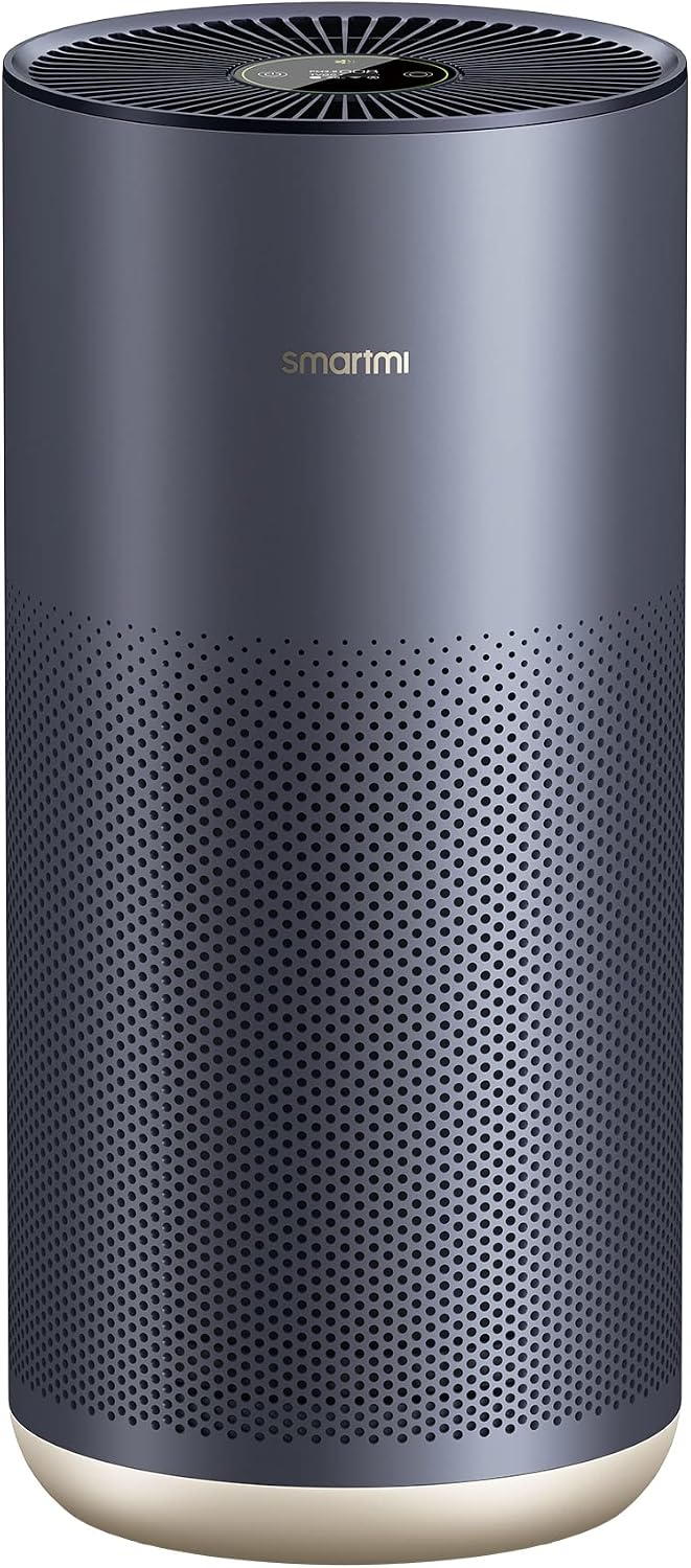 Smartmi Air Purifier 2 - Purificatore d aria HEPA H13 per grandi ambienti - Filtro per polline polvere fumo e muffe - Blu scuro con luce UV e controllo intelligente