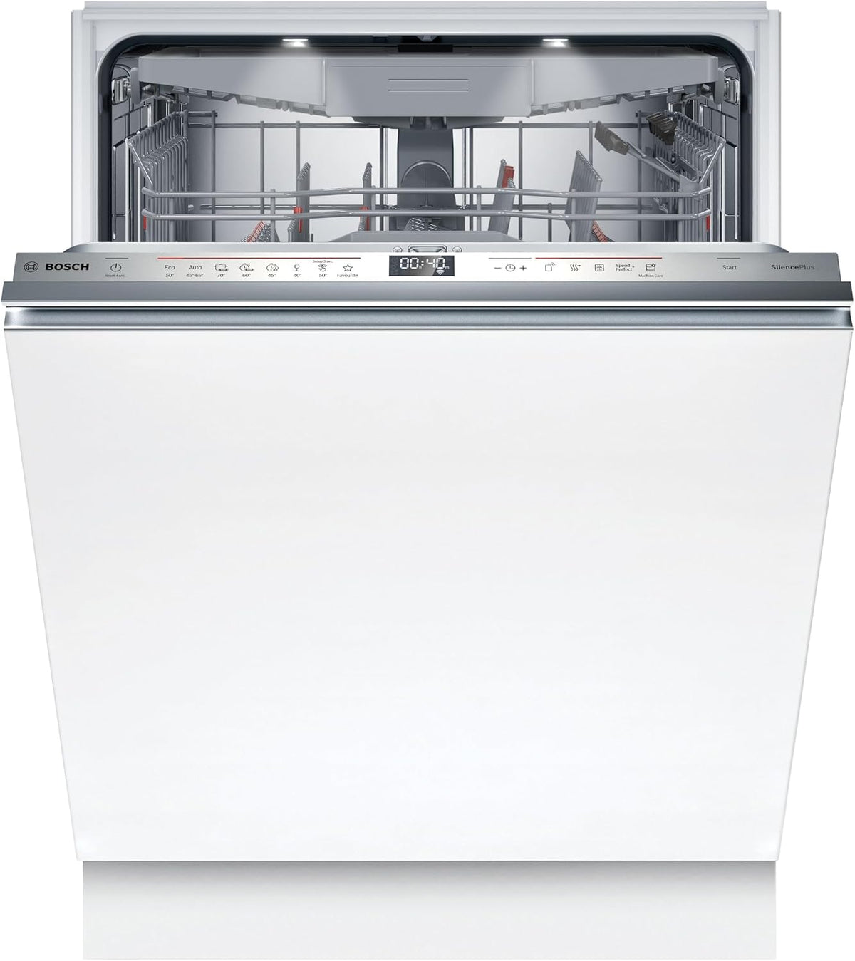 Bosch SMV6ECX10E Serie 6 Lavastoviglie da incasso 14 coperti - Scomparsa totale 60 cm - Home Connect Extra Clean Zone e diagnostica remota - Acciaio inox 42 dB con EmotionLight