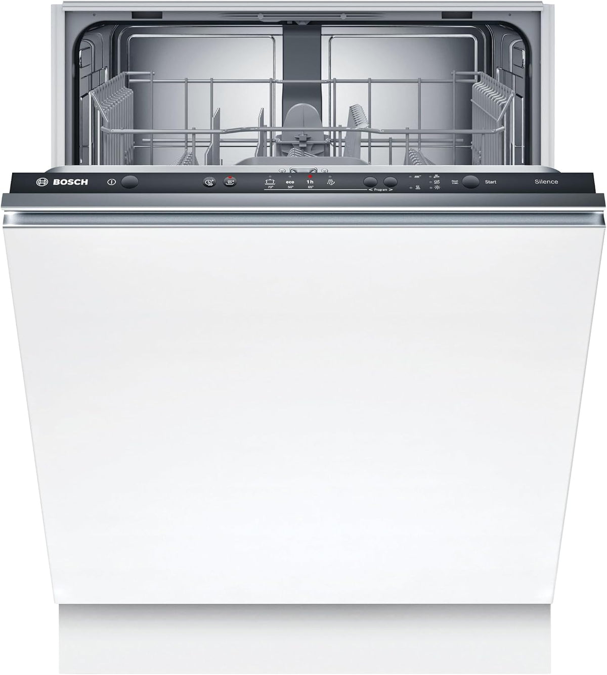 Bosch SMV24AX04E Serie 2 lavastoviglie smart - 12 coperti da incasso a scomparsa totale - EcoSilence Drive indicatore a pavimento e filtro rimovibile - 59 x 55 x 81 cm 48 dB