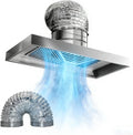 BAOJUHUIKANG Cappa aspirante 6 pollici - Grande ventola in metallo 220 V - Tubo ventilazione da 2 m e installazione semplificata - Per rimozione fumo in cucina domestica