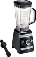 Bosch VitaBoost MMBH6P6B frullatore 1600 W - Caraffa 2,5 L e velocità fino a 30000 giri min - Sei programmi automatici - Nero 20 x 22,5 x 50 cm per smoothie e preparazioni