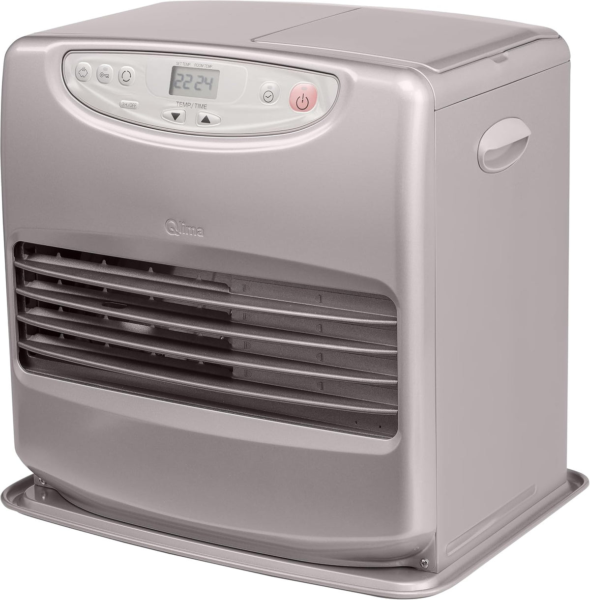 QLIMA SRE 8040 TC - Stufa laser a combustibile liquido 4 kW - Riscaldamento per ambienti fino a 170 m3 - Grigia con Fuzzy Logic e formato a torretta