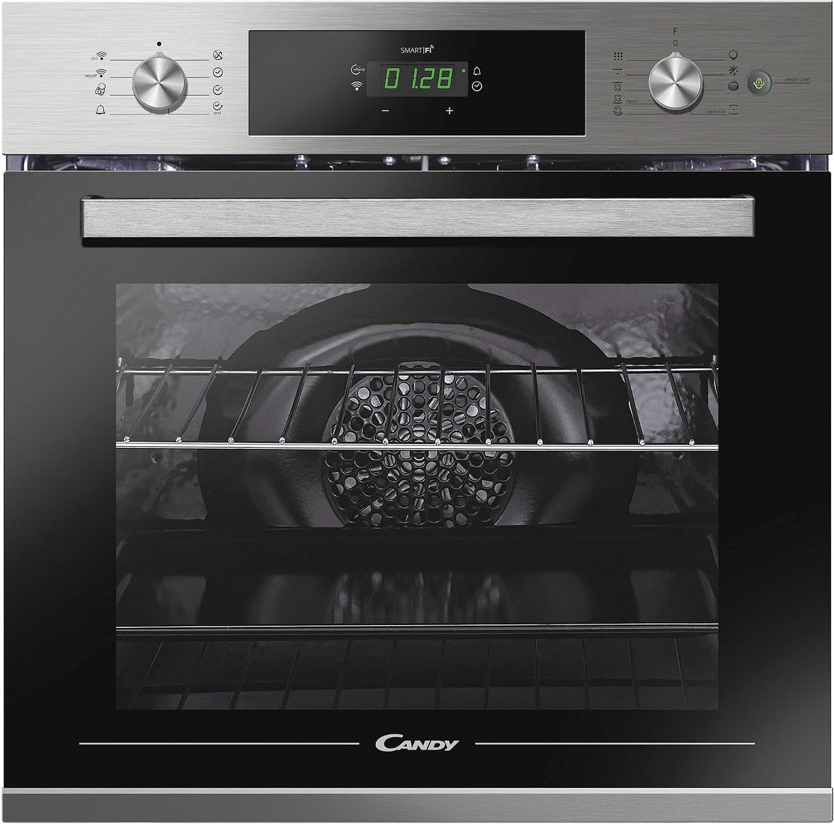 Candy Smart Steam FSCTX886 WIFI forno da incasso 70 L - Multifunzione con cottura multilivello - WiFi BLE e sistema autopulente - Inox classe energetica A