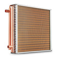 VEVOR scambiatore di calore acqua aria 50,8 x 50,8 cm - Tre file con alette in alluminio - Porte in rame da 9,53 mm - Per riscaldamento e raffreddamento ad aria forzata