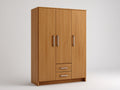 Armadio - legno - 148x54x192 cm - marrone chiaro - moderno