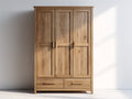 Armadio - legno - 162x61x206 cm - rovere naturale - stile rustico