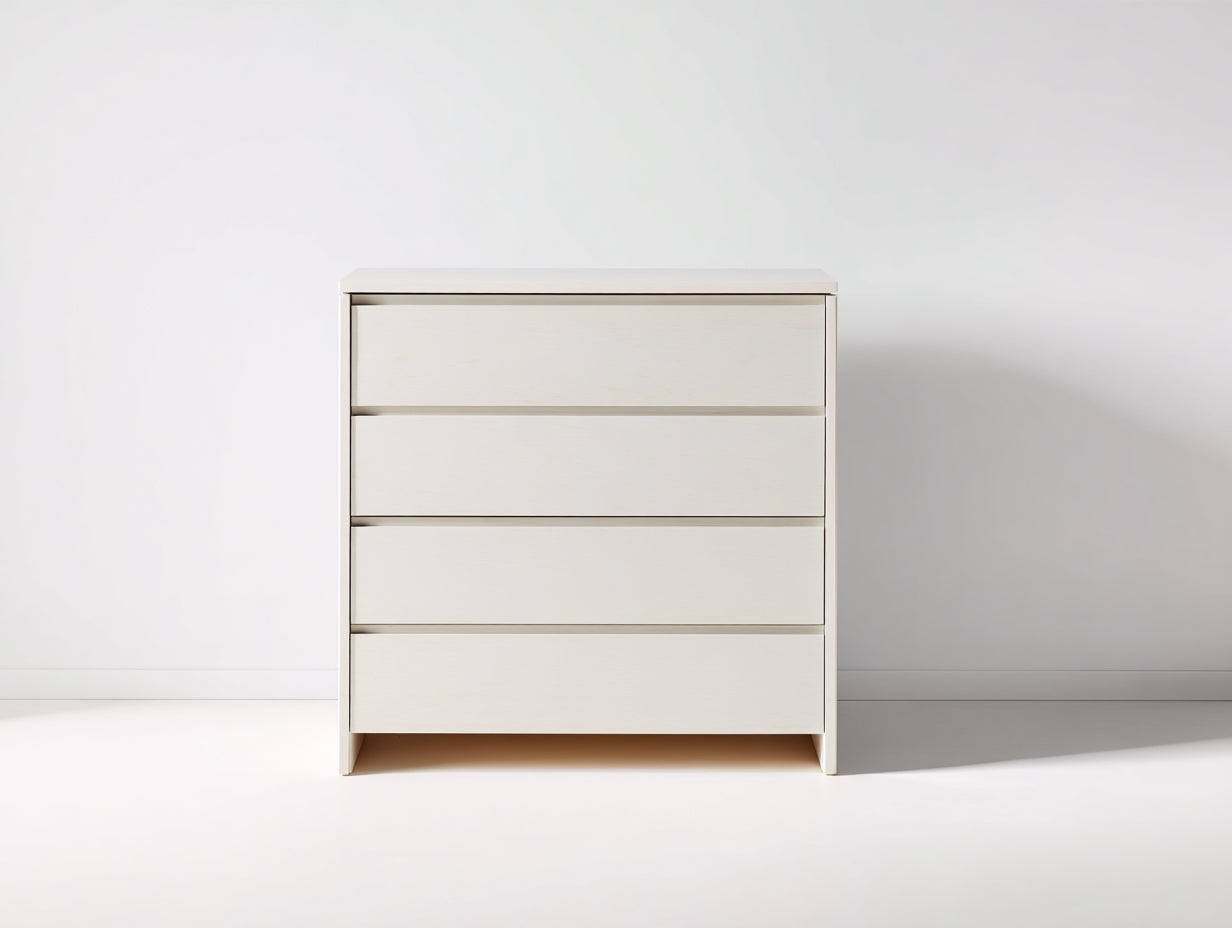 Comodino - legno - 78x40x92 cm - bianco - stile contemporaneo