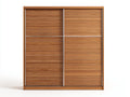 Armadio - legno-rattan - 224x63x208 cm - marrone naturale - stile minimalista
