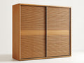 Armadio - legno-rattan - 218x64x205 cm - marrone naturale - stile contemporaneo