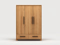 Armadio - legno - 152x60x202 cm - rovere naturale - stile contemporaneo