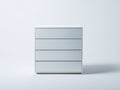 Comodino - legno - 85x43x93 cm - bianco - stile moderno