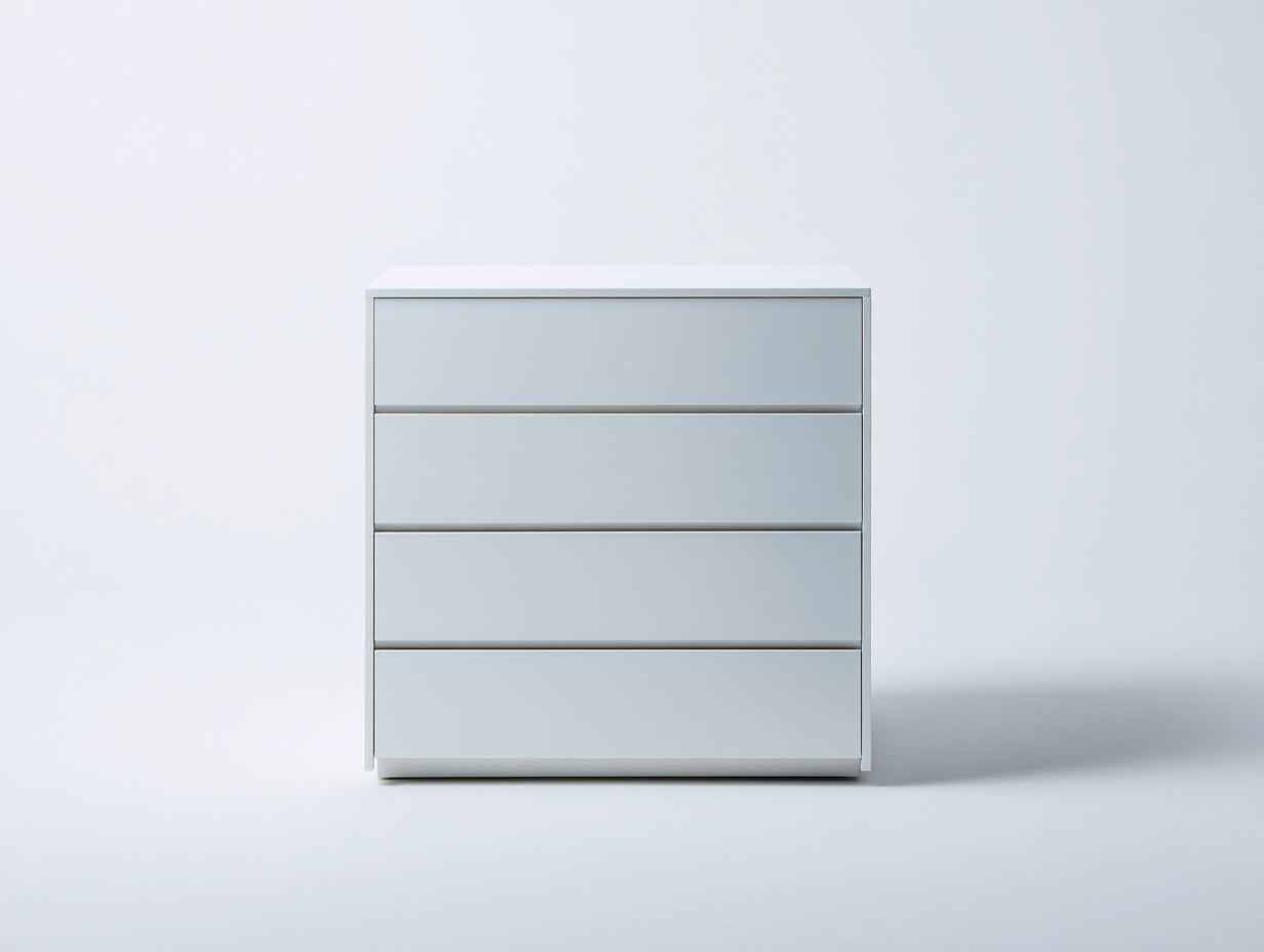 Comodino - legno - 85x43x93 cm - bianco - stile moderno