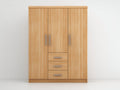 Armadio - legno - 149x57x196 cm - rovere chiaro - stile moderno