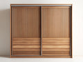 Armadio - legno-rattan - 236x66x212 cm - marrone naturale - stile contemporaneo