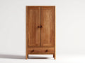 Armadio - legno - 98x56x184 cm - marrone naturale - stile classico