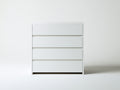 Comodino - legno - 92x46x89 cm - bianco - stile contemporaneo