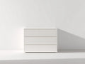 Comodino - legno - 82x41x65 cm - bianco - stile minimalista