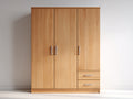 Armadio - legno - 151x58x199 cm - rovere chiaro - stile contemporaneo