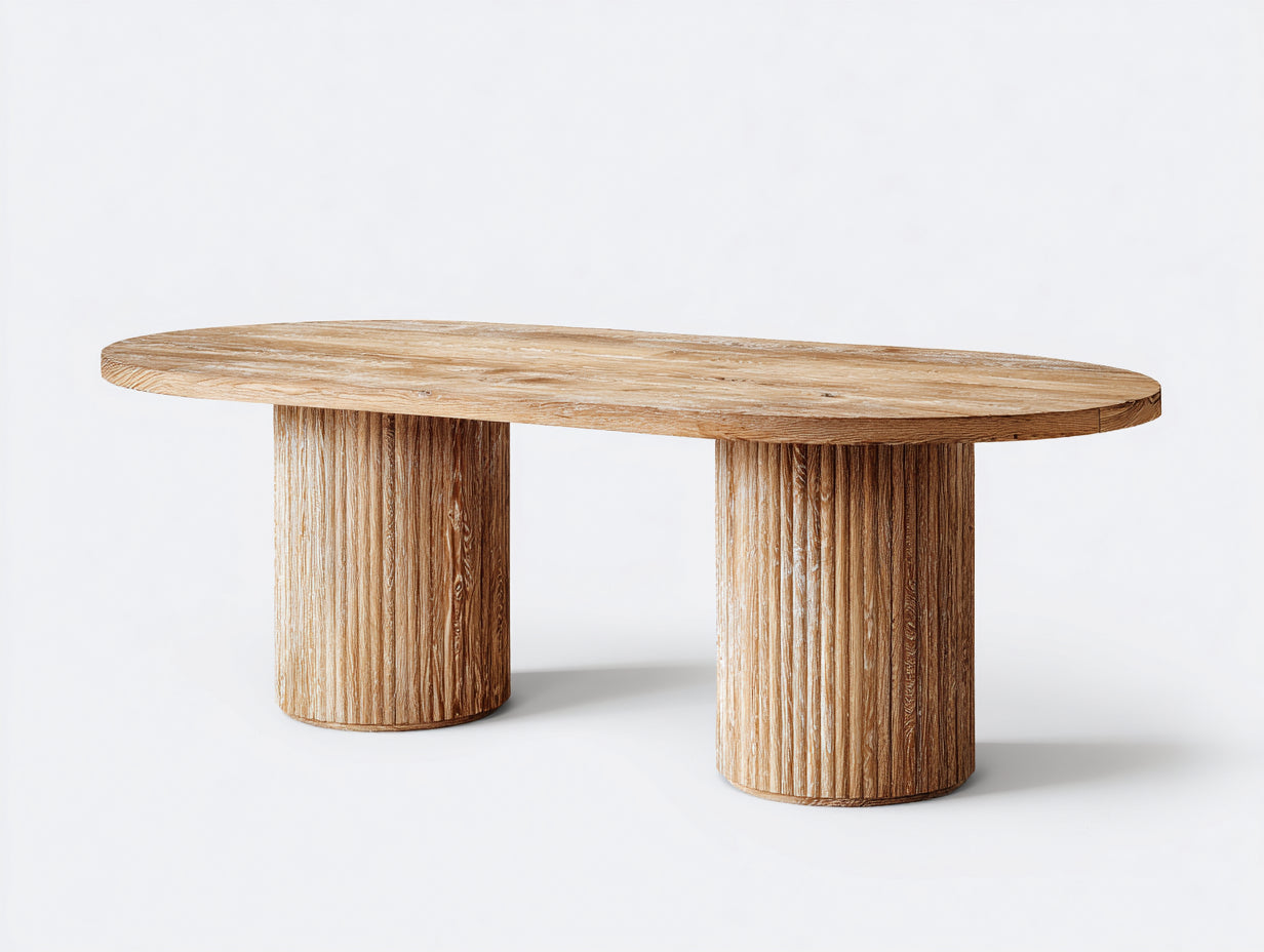 Tavolo da giardino-Legno-224x104x75 cm-Quercia chiara-Contemporaneo